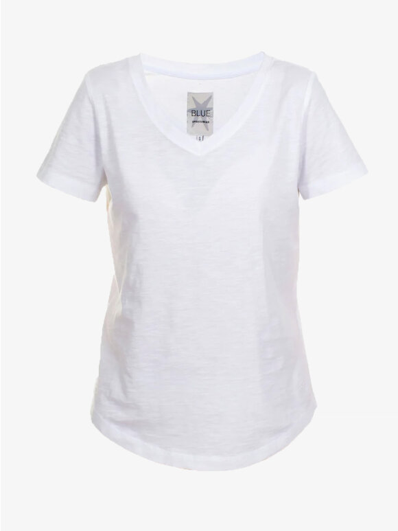 Blue Sportswear - Andrea Flamé V-halset T-shirt - Dame - White