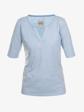 Blue Sportswear - Abba Dyb V-halset Flamé T-shirt - Dame - Heaven (lyseblå)