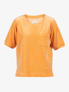 Blue Sportswear - Birka Velvet Kortærmet Bluse - Dame - Sunrise (orange)