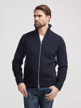 Holebrook - Men's Måns Knitted Zip Windproof Sweater - Herre - Navy