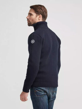 Holebrook - Men's Måns Knitted Zip Windproof Sweater - Herre - Navy