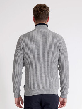 Holebrook - Men's Ragnar Fullzip Windproof Wool Sweater - Herre - Light Grey