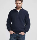 Holebrook - Men's Classic Rib Windproof Halfzip Sweater - Herre - Navy