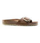 Birkenstock - Women's Madrid Big Buckle Læder Sandaler (smal model) - Dame - Cognac