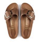 Birkenstock - Women's Madrid Big Buckle Læder Sandaler (smal model) - Dame - Cognac