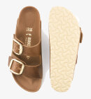 Birkenstock - Women's Arizona Big Buckle Læder Sandaler - Dame - Cognac - Smal