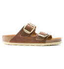 Birkenstock - Women's Arizona Big Buckle Læder Sandaler - Dame - Cognac - Smal