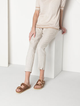 Birkenstock - Women's Arizona Big Buckle Læder Sandaler - Dame - Cognac - Smal