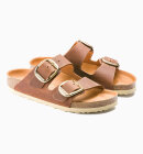 Birkenstock - Women's Arizona Big Buckle Læder Sandaler (smal model) - Dame - Cognac