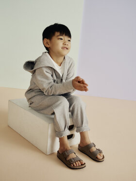 Birkenstock - Kids Arizona Birko-Flor Nubucklæder Sandaler - Børn - Mocha - Normal