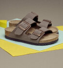 Birkenstock - Kids Arizona Birko-Flor Nubucklæder Sandaler - Børn - Mocha - Normal