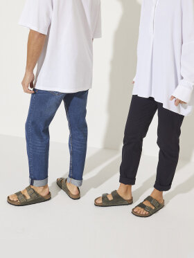 Birkenstock - Arizona Nubuklæder Sandaler - Unisex - Faded Khaki - Normal 
