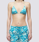Sundek - Women's Coast Board Hibiscus Swimshorts - Dame - Blue Island 
