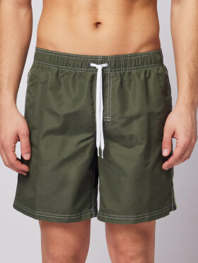 Sundek - Men's Iconic Stretch Waist Mid-Length Badeshorts - Herre - Army Green