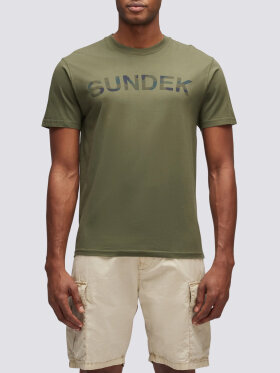 Sundek - Men's Camou Print T-shirt - Herre - Army Green