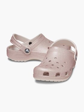 Crocs - Toddler Classic Glitter Clog Crocs - Børn (19-28) - Quartz Silver