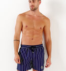 Europann - Men's Sid Striped Badeshorts - Herre - Marine