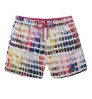 Europann - Men's Borneo Multi Fushia Pantone Print Badeshorts - Herre - Multi