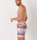 Europann - Men's Borneo Multi Fushia Pantone Print Badeshorts - Herre - Multi