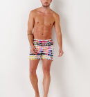 Europann - Men's Borneo Multi Fushia Pantone Print Badeshorts - Herre - Multi