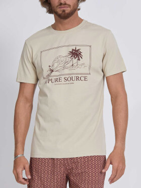 Lightning Bolt - Men's Palm Tree Organic T-shirt - Herre - Beige