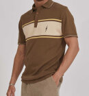 Lightning Bolt - Men's Striped Polo T-shirt - Herre - Brown