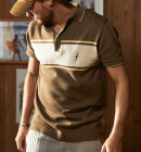 Lightning Bolt - Men's Striped Polo T-shirt - Herre - Brown