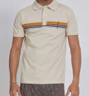 Lightning Bolt - Men's Striped Polo T-shirt - Herre - Fog (Beige)