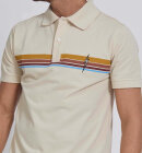 Lightning Bolt - Men's Striped Polo T-shirt - Herre - Fog (Beige)