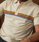 Lightning Bolt - Men's Striped Polo T-shirt - Herre - Fog (Beige)