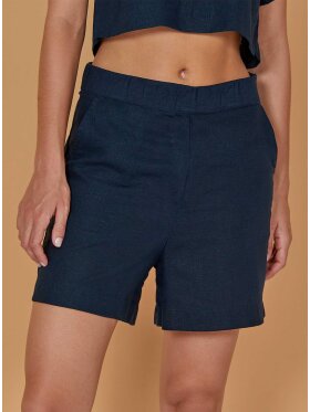 Lightning Bolt - Women's Casual Hør Shorts - Dame - Navy