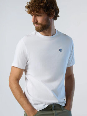 North Sails - Men's T-shirt With Patch - Herre - White