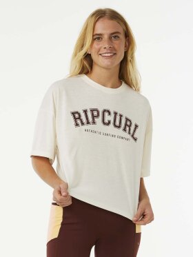 Rip Curl - Women's Run Swim Surf Crop Short Sleeve T-shirt - Dame - Bone