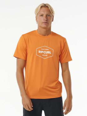Rip Curl - Men's Stapler UPF 50+ Short Sleeve UV T-shirt - Herre - Mandarin Red