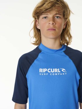 Rip Curl - Junior Shock UPF 50 Short Sleeve UV t-shirt - Børn - Blue Gum