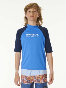 Rip Curl - Junior Shock UPF 50 Short Sleeve UV t-shirt - Børn - Blue Gum