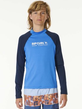 Rip Curl - Junior Shock UPF 50+ Long Sleeve UV t-shirt - Børn - Blue Gum