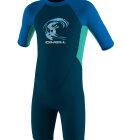 O'Neill - Toddler Reactor 2mm Back Zip S/S shorty våddragt - Børn - Slate/Ocean/Aqua