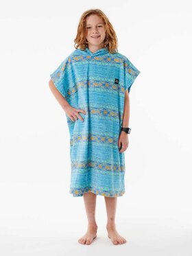 Rip Curl - Junior Printed Hooded Surf Poncho - Børn - Light Aqua 