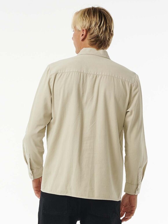 Rip Curl - Men's Quality Surf Products L/S Skjorte - Herre - Vintage White