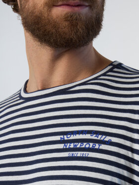 North Sails - Men's Langærmet Stripe Jersey - Herre - Combo Stripe