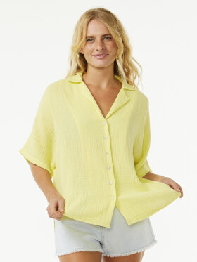 Rip Curl - Women's Premium Surf Short Sleeve Skjorte - Dame - Bright Yellow