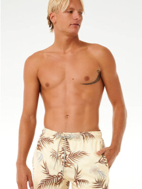 Rip Curl - Men's Surf Revival Floral Volley Badeshorts - Herre - Vintage Yellow