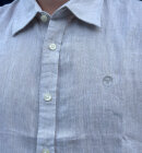 North Sails - Men's Short Sleeve Spread Colla Hør Skjorte - Herre - Dove