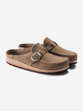 Birkenstock - Buckley Lukket Ruskindssandaler (smal model) - Dame - Grey Taupe