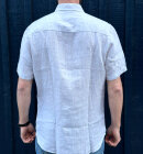 North Sails - Men's Short Sleeve Spread Colla Hør Skjorte - Herre - Dove