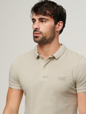 Superdry - Men's Vintage Destroy Polo Shirt - Herre - Light Stone Beige