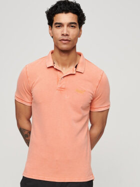 Superdry - Men's Vintage Destroy Polo Shirt - Herre - Sunburst Coral