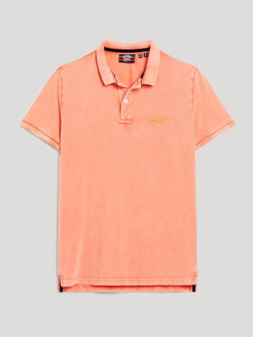 Superdry - Men's Vintage Destroy Polo Shirt - Herre - Sunburst Coral