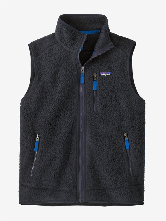 Patagonia - Retro Pile Vest til Mænd - Pitch Blue / Endless Blue 